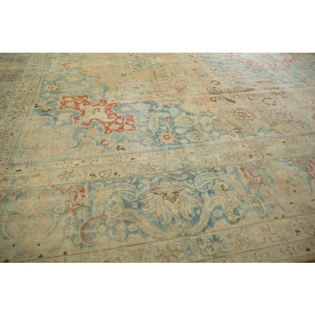 1940s Vintage Persian Tabriz Roundel Medallion Wool Carpet For Sale - Image 12 of 16