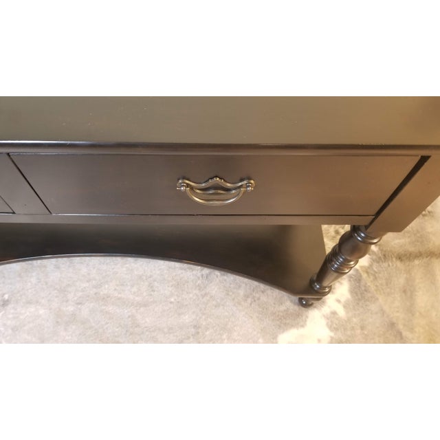 Final Clearance Thru 1/30 Only Ralph Lauren Equestrian Collection Distressed Ebony Sideboard Console of Late 20th Century For Sale - Image 10 of 12