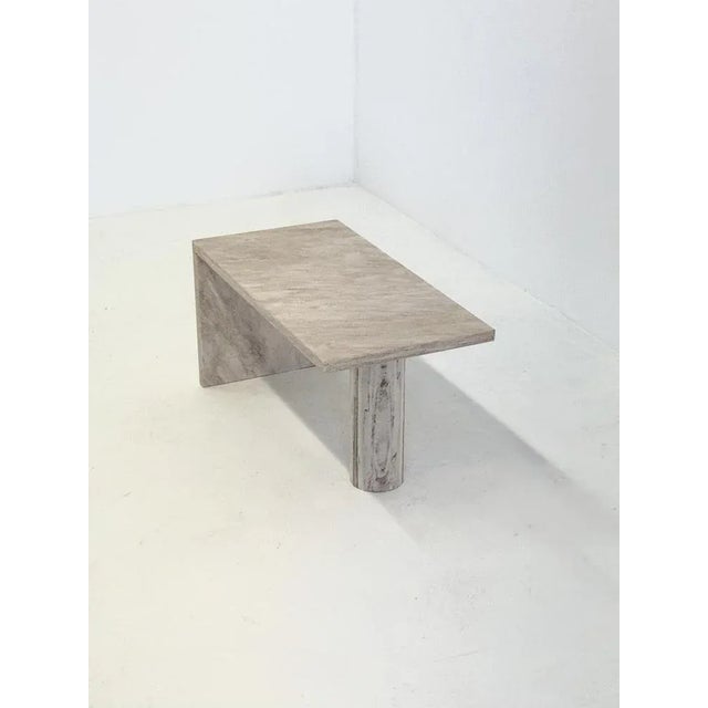 Beige Italian Marble Palissandro Coffee or Side Table, 1980s For Sale - Image 8 of 11