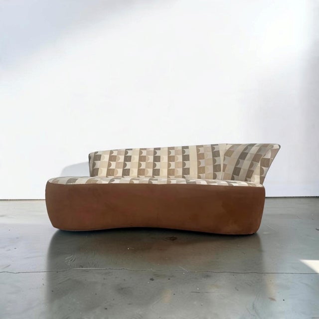Adrian Pearsall Weiman Style Modern Curved Serpentine Cloud Sofa For Sale - Image 4 of 14
