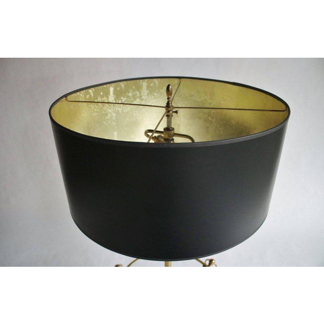 Brass Tripod Floor Lamp With Custom Shade Chairish