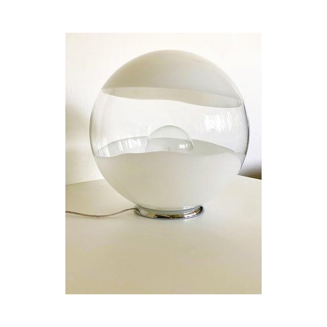 Scenographic White Murano Glass Table Lamp by Simoeng For Sale - Image 12 of 12