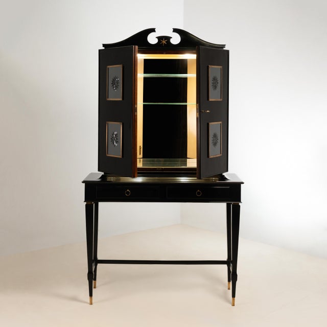 Mid-Century Cabinet on Legs, 1950s For Sale - Image 3 of 6
