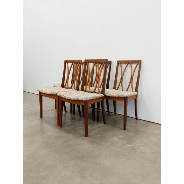 Mid-Century Modern Set of 5 Vintage Mid Century Modern Dining Chairs by G Plan For Sale - Image 3 of 9