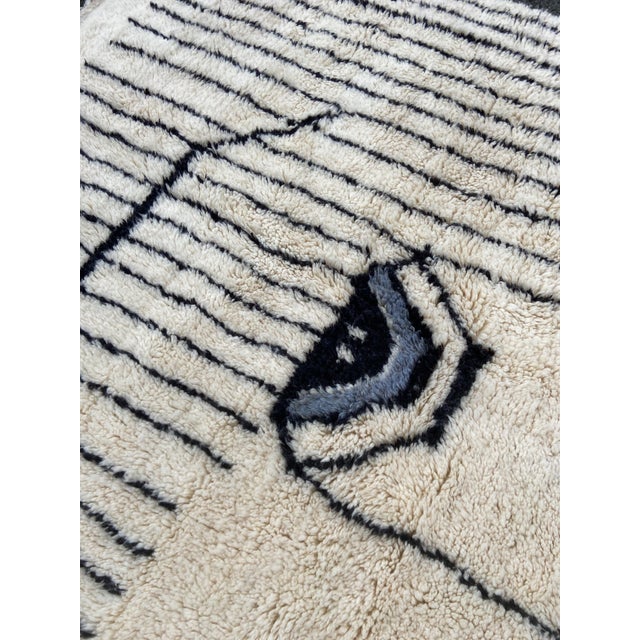 Contemporary Contemporary Moroccan Beni Ouarain Wool Rug For Sale - Image 3 of 5