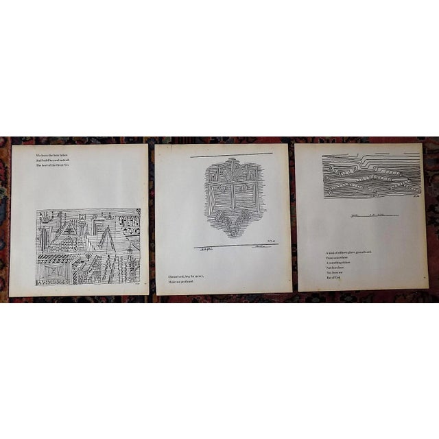 Printmaking Materials Vintage Mid 20th C. Abstract Black & White Paul Klee Lithographs - Set of 3 For Sale - Image 7 of 7
