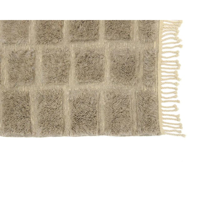 Contemporary Hand-Knotted Wool Rug by Azele Studio For Sale - Image 3 of 8