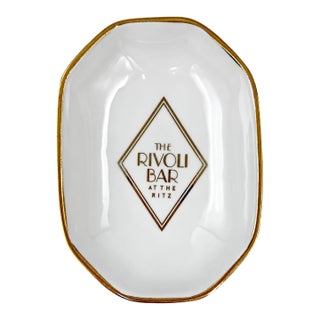 Vintage the Bar Rivoli Ritz London Hotel Porcelain Ashtray Catchall Dish For Sale