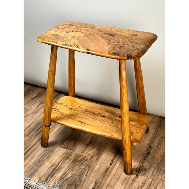 Early 21st Century Vintage Wabi Sabi Bench From Spalted Maple Signed Neil Panyik For Sale - Image 5 of 9