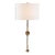 Suzanne Kasler for Visual Comfort Signature Carey Rail Sconce in Gilded Iron with Linen Shade For Sale