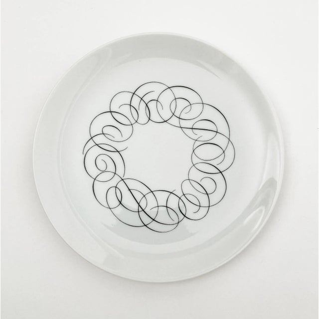 Mid Century Modern, Black and White, Rosenthal "Script" and "Charcoal" China Set by Raymond Loewy- 35 Pieces For Sale - Image 9 of 13