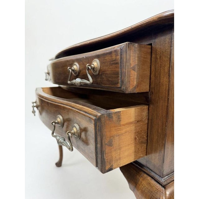 Bow-Fronted Side Table with Gallery, Early 20th Century For Sale - Image 5 of 6