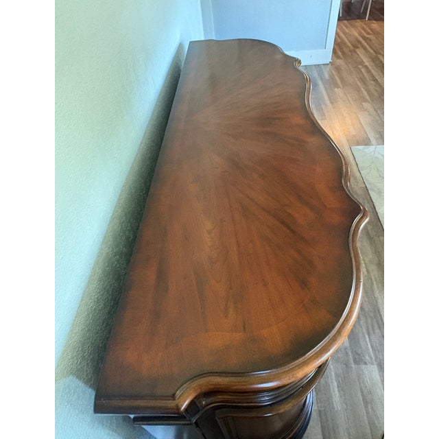 This stunning, expertly crafted piece features hardwood solids with Cherry, Mahogany, and White Ash Burl veneers. Two...