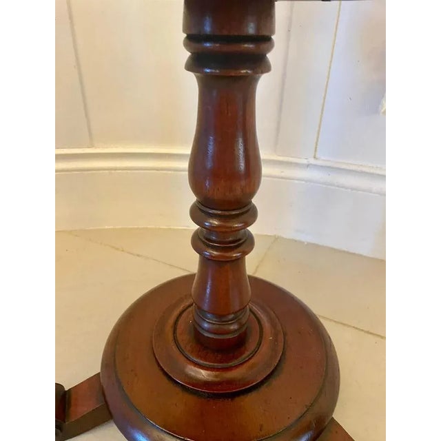 Antique Victorian Mahogany Circular Lamp Table For Sale - Image 11 of 13