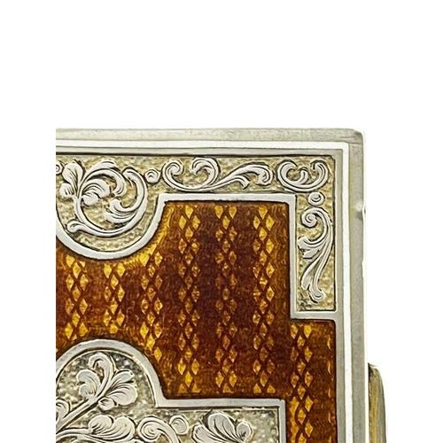 Gold Viennese Silver Enamel Guilloche Box, 1922 For Sale - Image 8 of 12