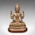 This is an antique Dattatreya figure. A Balinese, bronze religious icon portraying a Hindu Trimukha statuette, dating to...