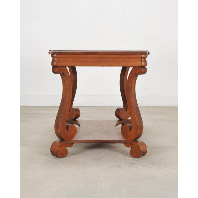Wood American Empire Oak Library Table From "And Just Like That…" For Sale - Image 7 of 18
