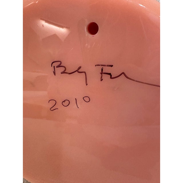 White Exhibited Beverly Bev Fishman Smiley Face Resin Wall Sculpture With Phosphorescent Pigment, Signed, 2010, David Richard Gallery For Sale - Image 8 of 13