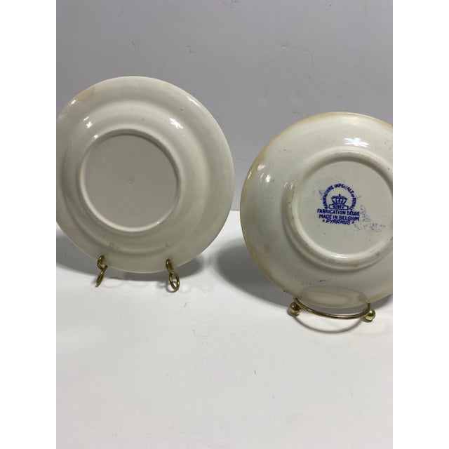 Early 20th Century Blue & White China Porcelain Plates - Set of 6 - Plate Wall For Sale - Image 10 of 12