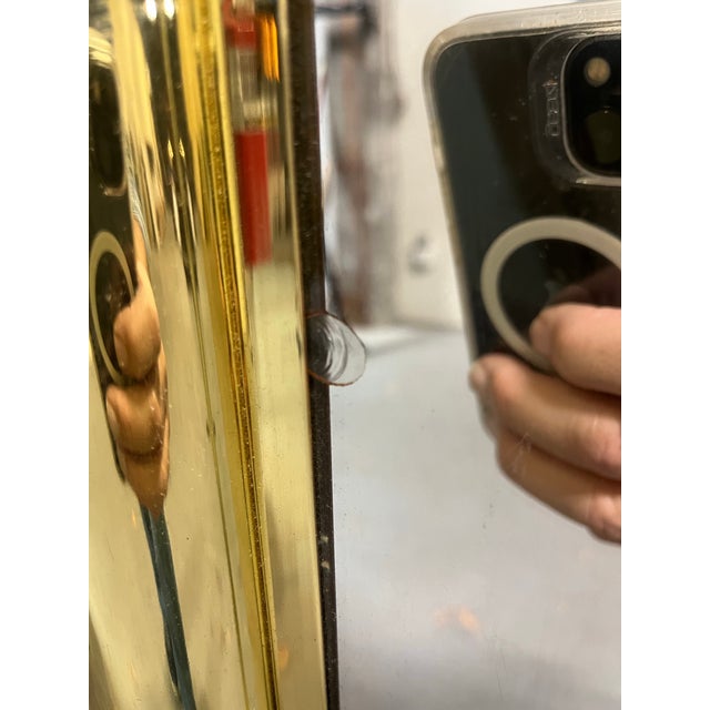 Vintage Hollywood Regency Brass Cheval Mirror Hoof Feet For Sale - Image 10 of 12