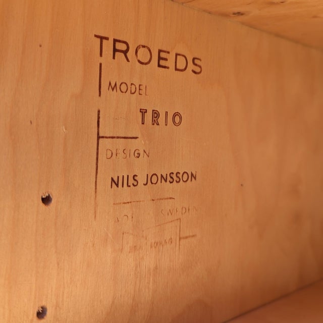 Mid-Century Modern 1960s Troeds Trio Teak Sideboard and Hutch by Nils Jonsson, Mid-Century, Danish Modern, Scandinavian For Sale - Image 3 of 18