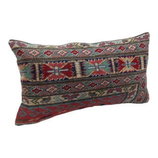 Handmade Multicolor Tones Lumbar Pillow Case -12'' X 20'' For Sale