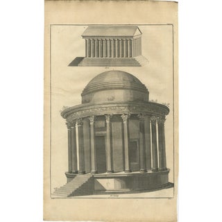 Bernard de Montfaucon, Temple of Vesta & Classical Rotunda, 1721, Engraving For Sale