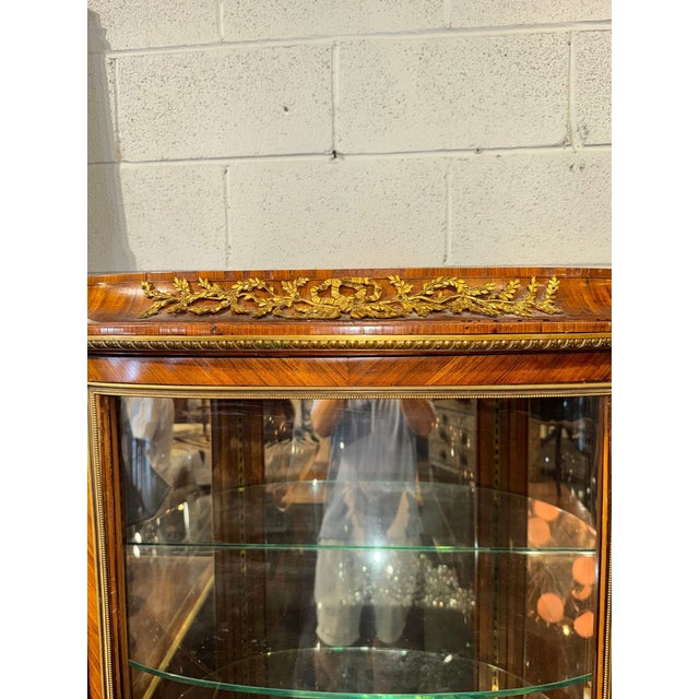 Wood 19th C. French Louis XVI Linke Manner Vitrine For Sale - Image 7 of 9