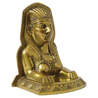 Art Deco Brass Sphinx Bookend, 1920s For Sale