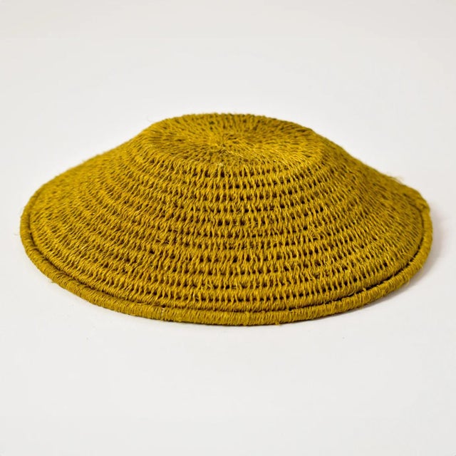 Early 20th Century Sisal Handwoven Ochre Basket Eswatini 6inch For Sale - Image 4 of 6