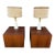 Pair of Sculptural Mid-Century Modern Table Lamps With Pleated White Bases and Brass Accents For Sale