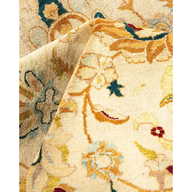 Textile Mogul, One-of-a-Kind Hand-Knotted Area Rug in Ivory, 6' 1" x 8' 10" For Sale - Image 7 of 8