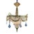 1970s French Louis XVI Gold Bronze Chandelier 4Lt For Sale