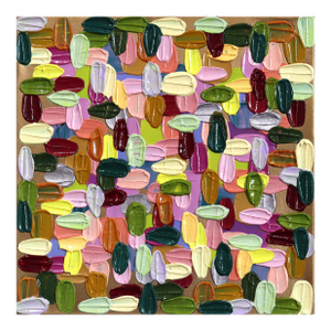 Golden Ticket - Original Textural Abstract Acrylic Painting on Canvas by Shiri Phillips