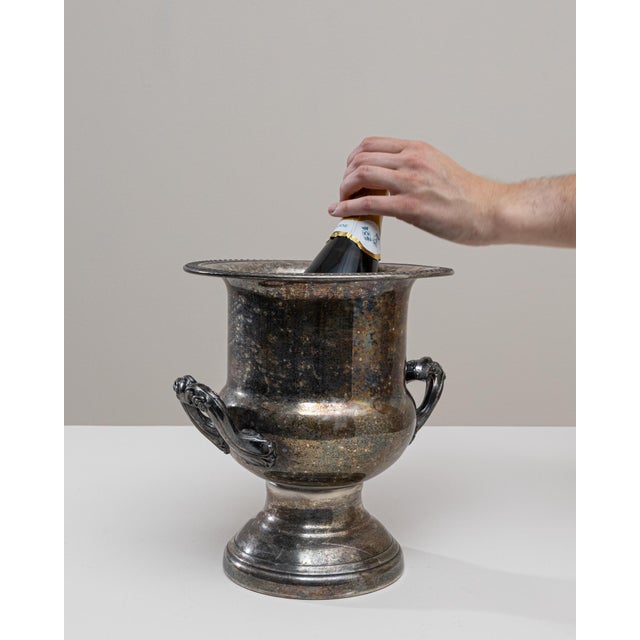 Mid 20th Century 20th Century French Silver Plated Champagne Bucket For Sale - Image 5 of 18