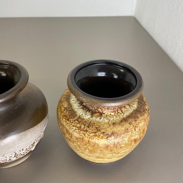 Vintage Pottery Fat Lava Vases from Scheurich, Germany, 1970s, Set of 3 For Sale - Image 16 of 18