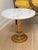 Vintage Italian Carrera Marble and Gilt Base Petite Scale Drinks Table / Occasional Table For Sale In Little Rock - Image 6 of 10
