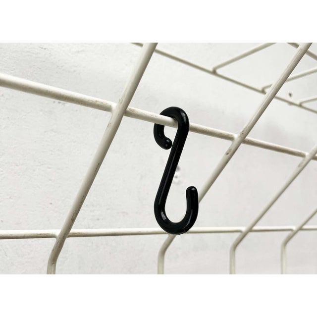 Black Mid-Century Modern German Minimalist White String Coat Rack, 1960s For Sale - Image 8 of 18