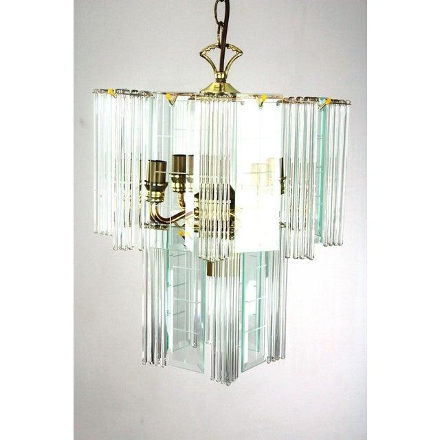 Orion Chandelier with Glass Hangings, Rods and Cut Glass Panels, 1960s, in Very Good conditions. Designed 1960 to 1969...