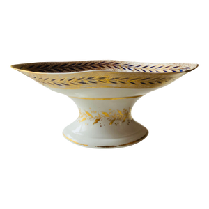 Magnificent Antique Derby Porcelain Centerpiece Bowl - English Bone China With Cobalt & Gold, Circa 1820