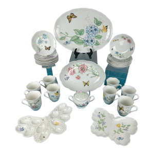 Fluttery Lenox Butterly Meadow Dish Set- 32 Pieces