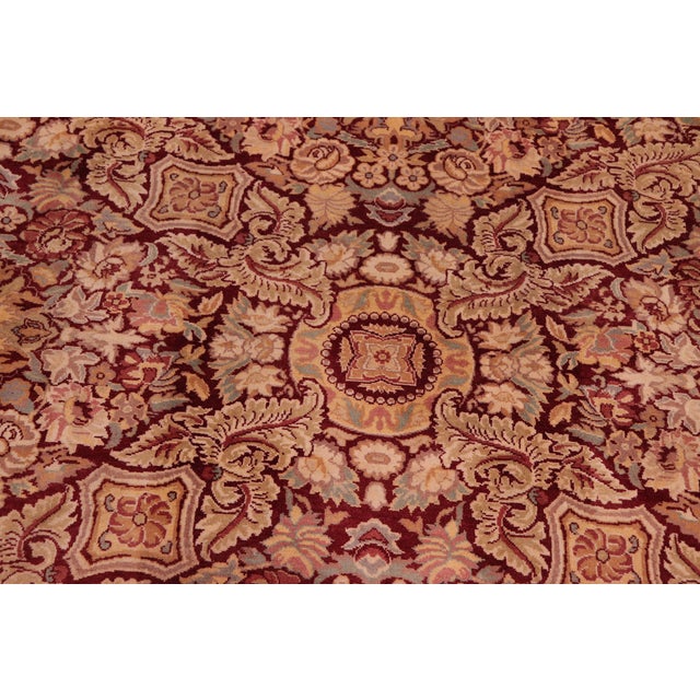 1990s Floral 1990's Pak-Persian Red/Red Wool Rug - 9'1'' X 12'3'' For Sale - Image 5 of 9