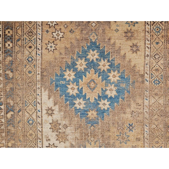 19th Century Caucasian Shirvan Area Rug, Geometric Design, Handwoven Wool, 4' x 5' For Sale - Image 12 of 15