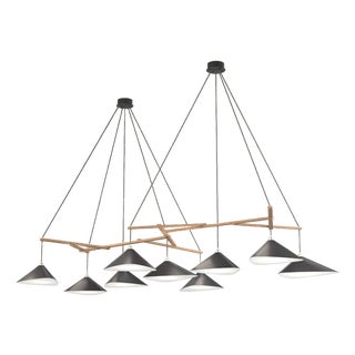 Emily Group of Nine in Semi Matte Paint Pendant from Moss Objects For Sale