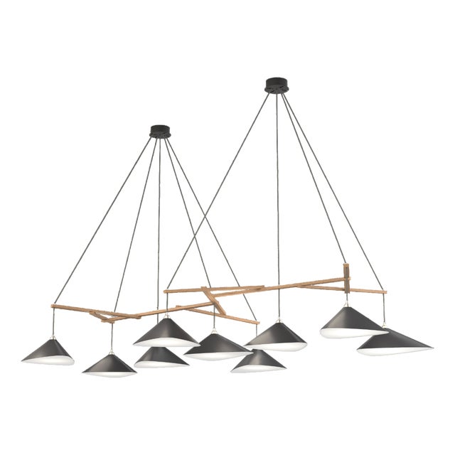 Emily Group of Nine in Semi Matte Paint Pendant from Moss Objects For Sale