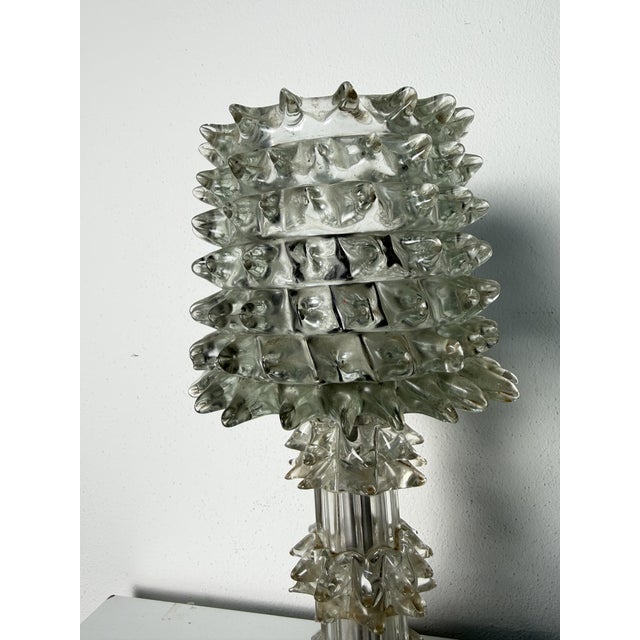 Rostrato Murano Glass Table Lamp in the style of Barovier & Toso, 1940s For Sale - Image 9 of 12