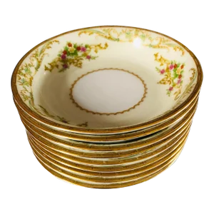 Vintage Noritake "M " Japan Berry Bowls S / 9