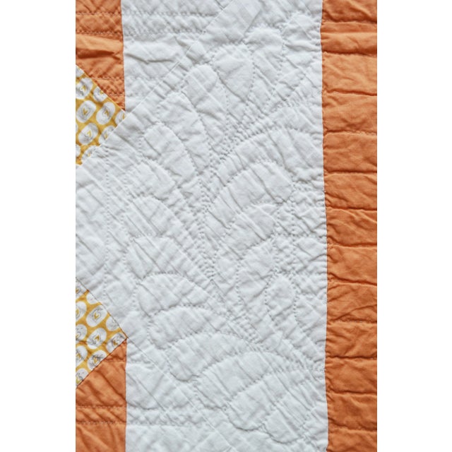 Early 20th Century Quilt With Hand-Stitched Mattlasse Detail For Sale - Image 9 of 12