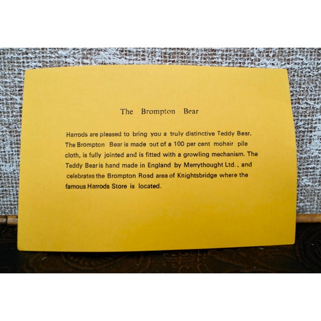 Vintage Limited Edition Brompton Bear from Harrods, 1990s For Sale - Image 13 of 14