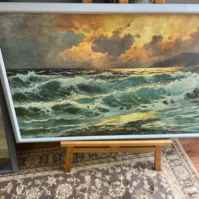 American 20 Th Century by American Artist Alex Dzogurski Framed Signed Giclee on Canvas Incoming Tide For Sale - Image 3 of 12